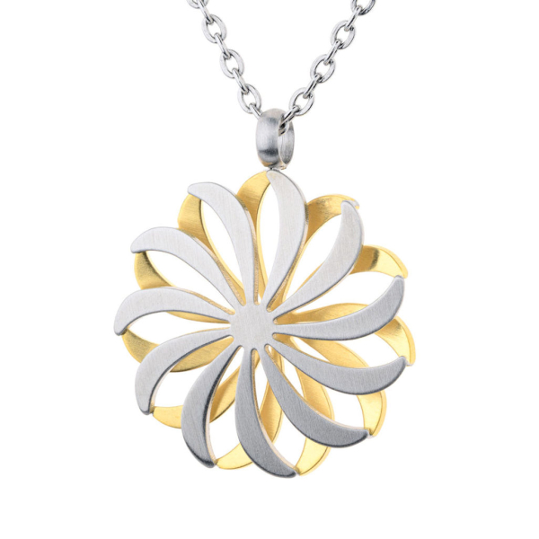 Ernstes Design, komplett Collier, Kette, Anhänger, Wendeanhänger, AN1072, AK42C